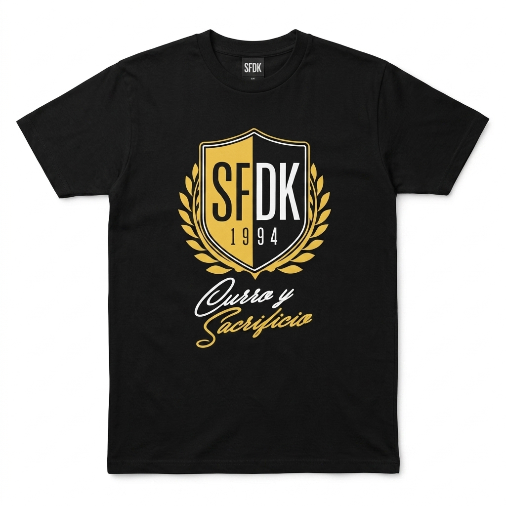 Camiseta negra "CURRO Y SACRIFICIO"