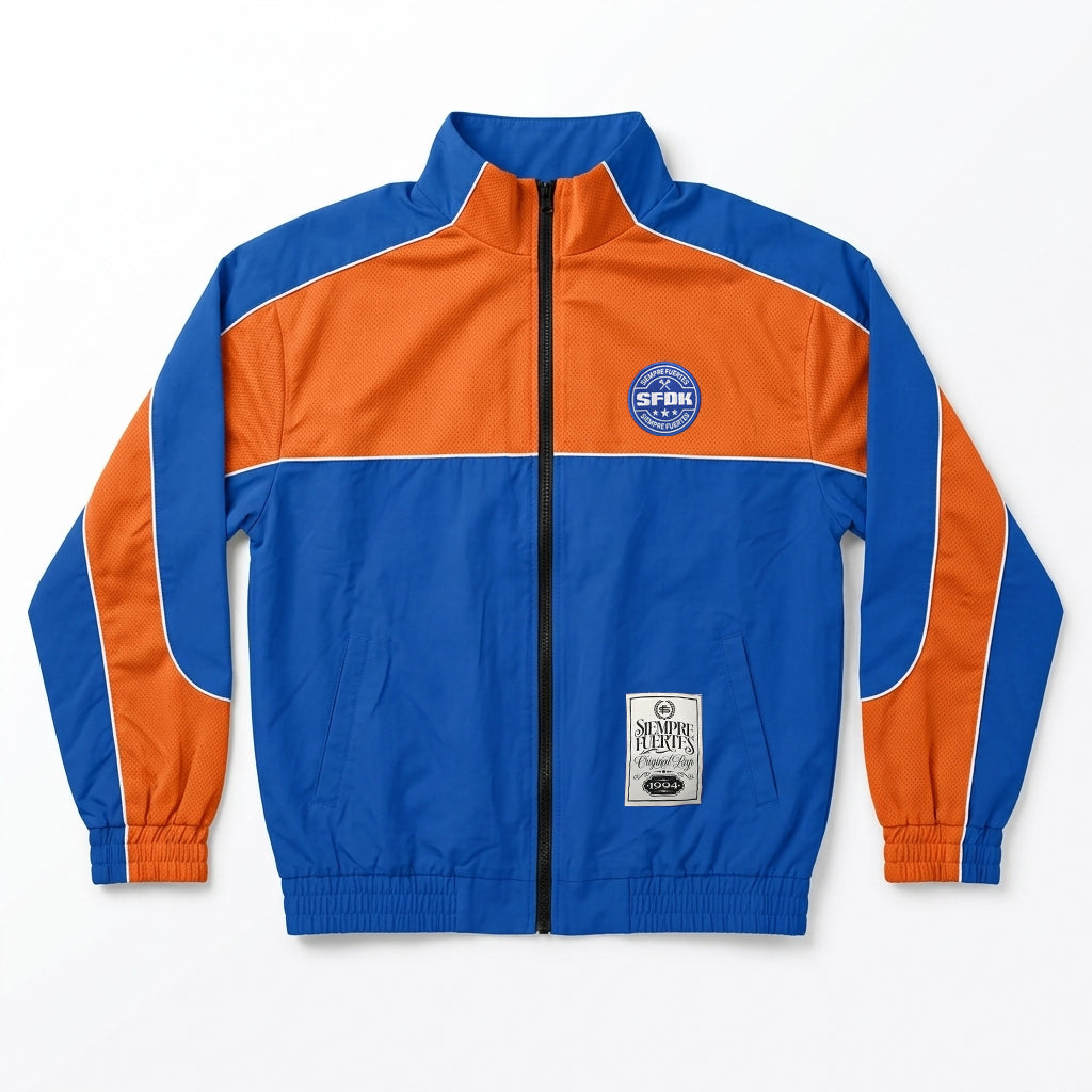 OFERTA LANZAMIENTO Chaqueta azul y naranja deportiva "ORIGINAL RAP"