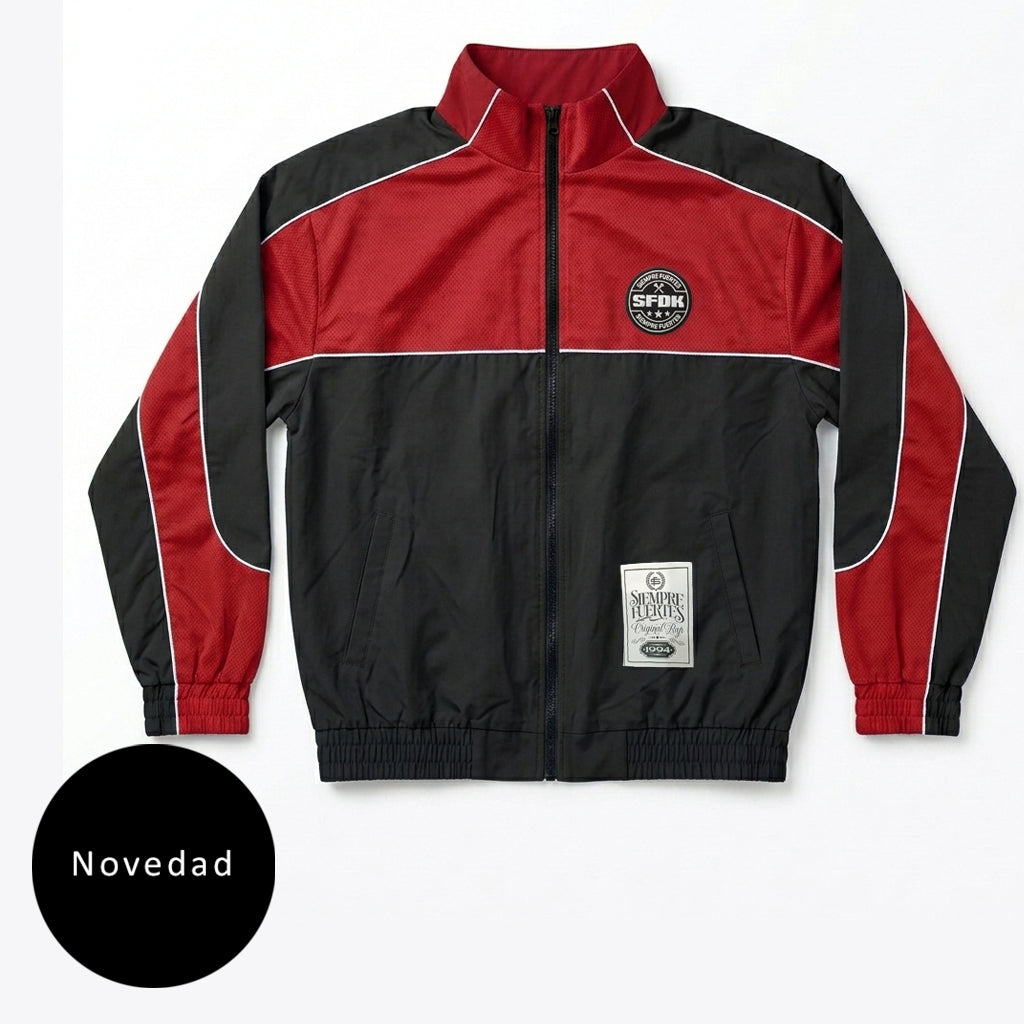 OFERTA LANZAMIENTO Chaqueta negra y roja deportiva "ORIGINAL RAP"