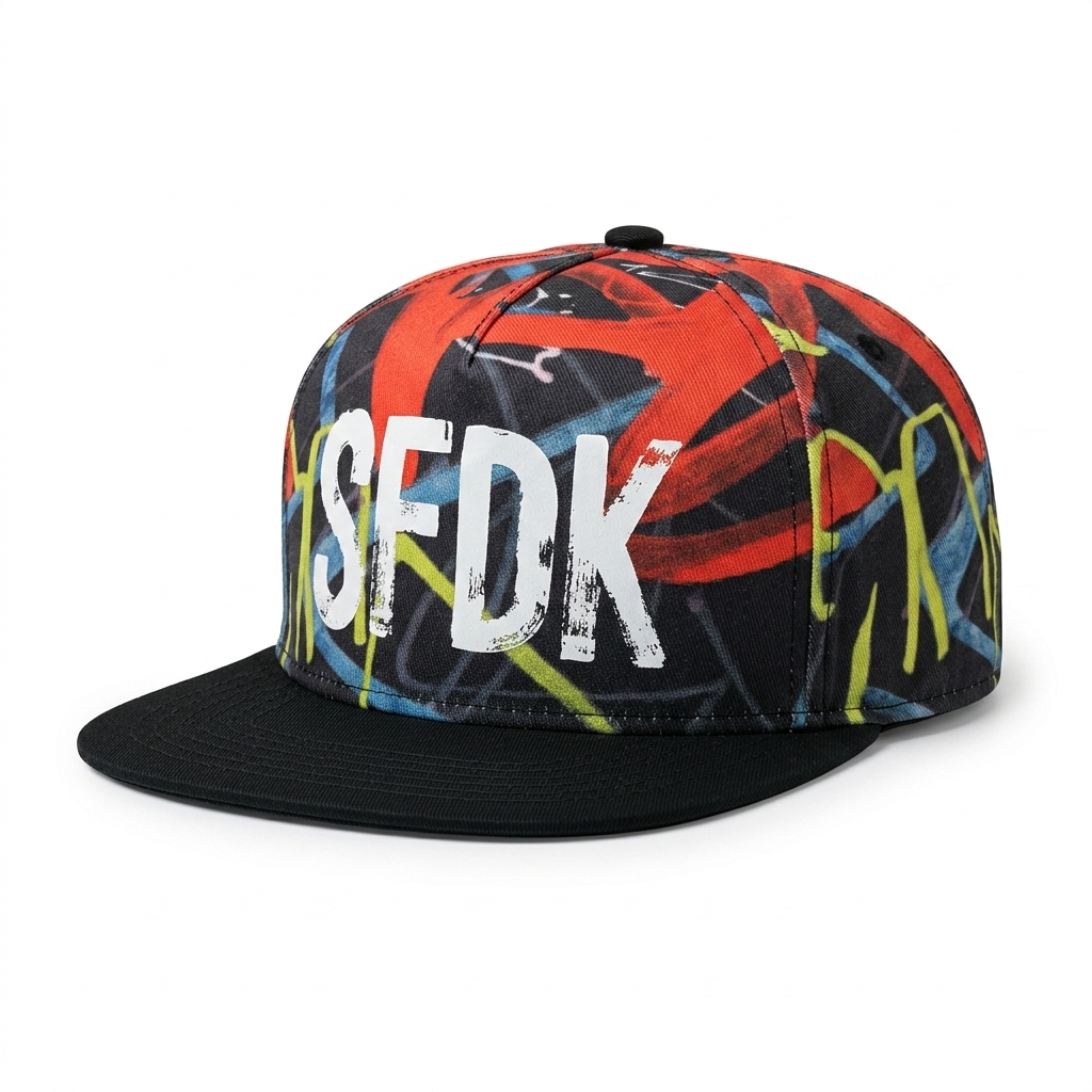 Gorra visera plana estampada "NEW BRUSH"