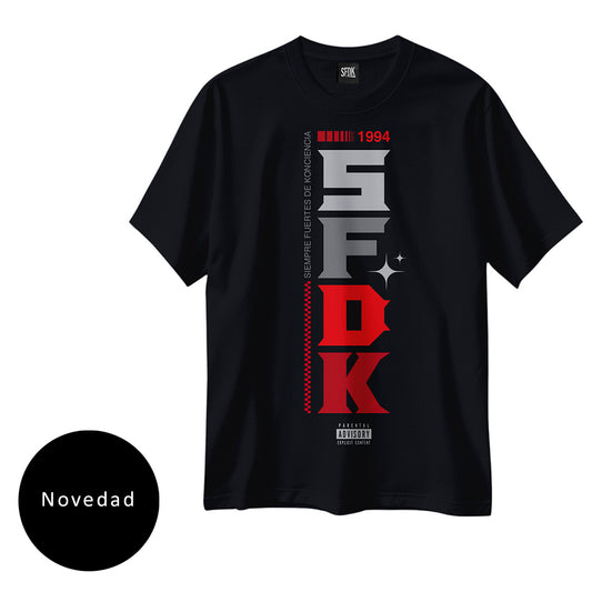 Camiseta negra "SERIOUS"