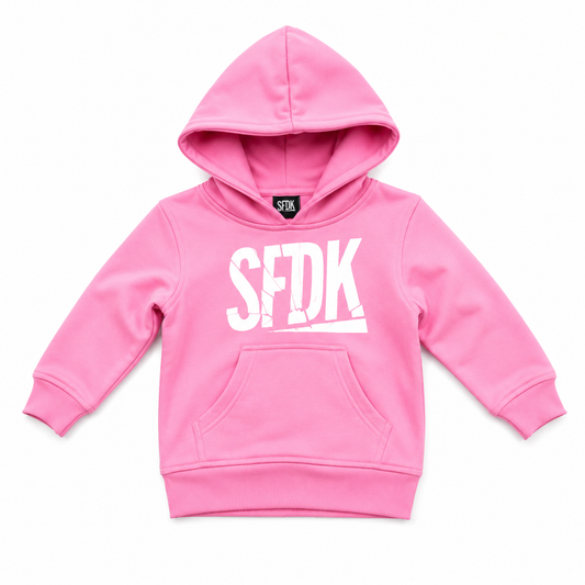 Sudadera infantil rosa LETRAS ROTAS