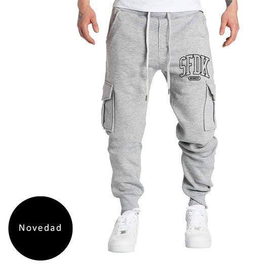 Pantalón largo chandal gris "SFDK"