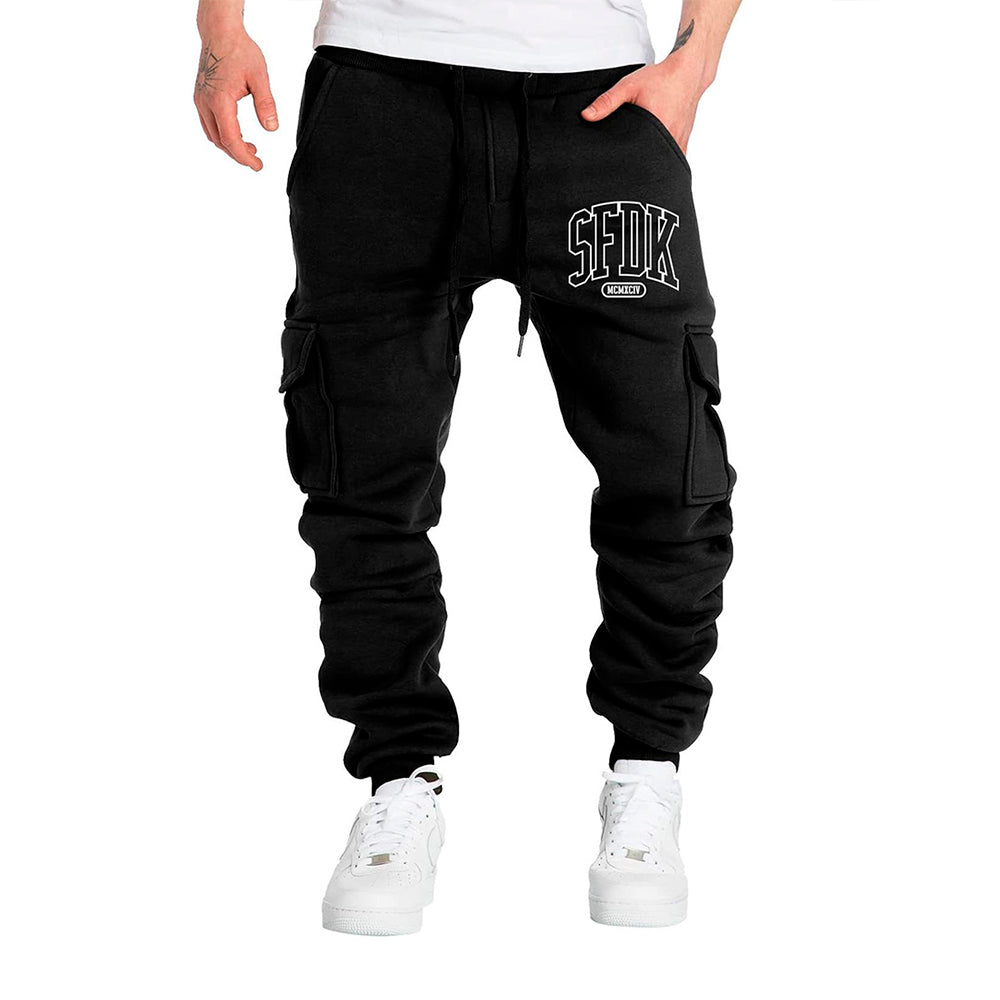 Pantalón largo chandal negro "SFDK"