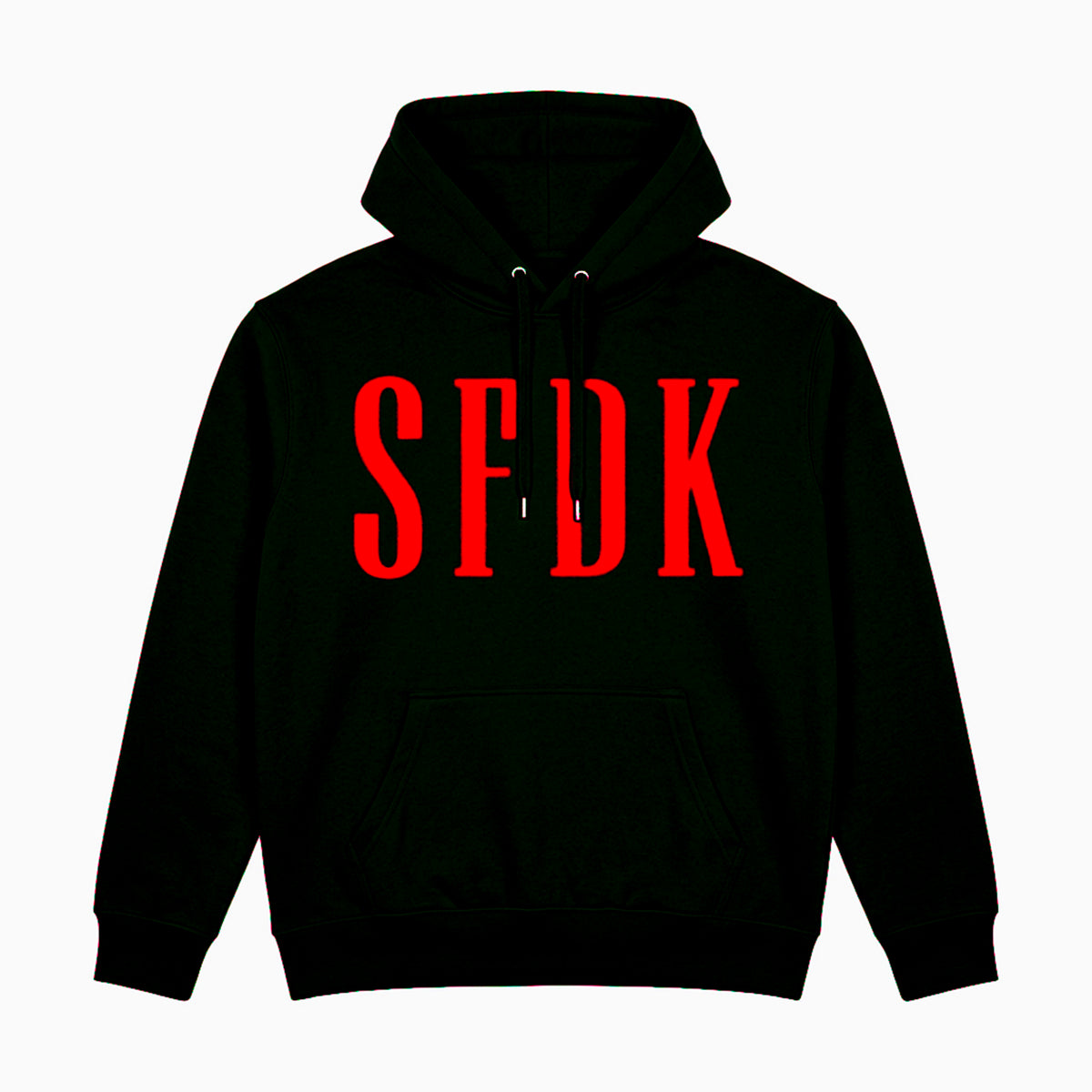 Sudadera negra con capucha y letras terciopelo "TEXTURE"