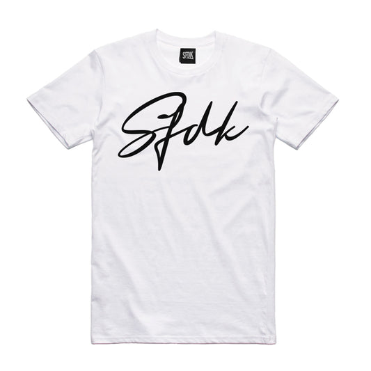 Camiseta blanca letras negras terciopelo "VELVET"